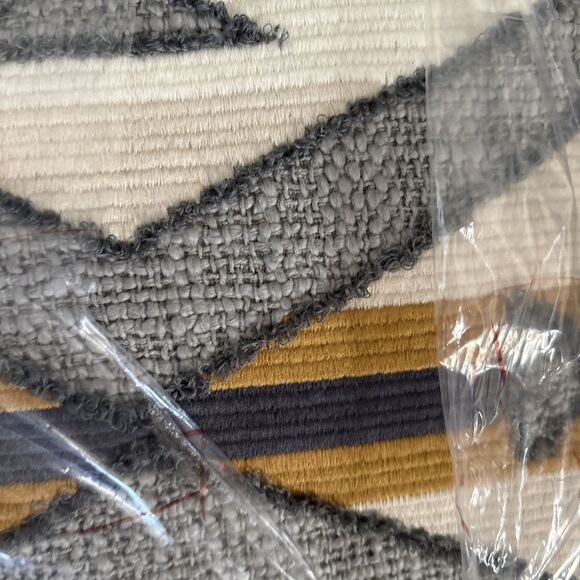 NWT Pendleton Plains star boucle Gray navy Throw Pillow Cotton Aztec 20" x 20 - Picture 3 of 9